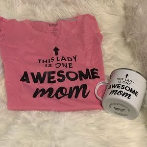 NWOT AWESOME MOM Sleepwear & Mug Set